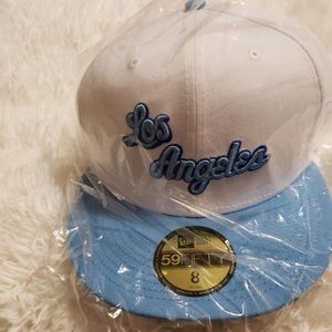 Lakers fitted size 8 white blue mls